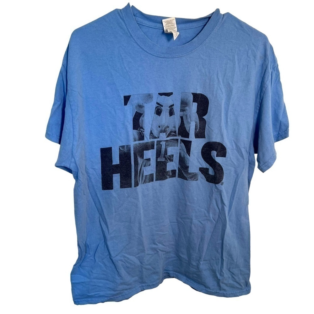 UNC Tar Heels Unisex Sz Large T-Shirt Light Blue Ramses Short Sleeve 100% Cotton